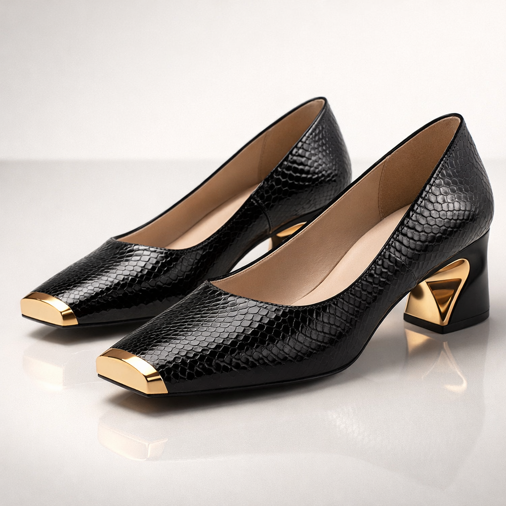 Aurea Crest Block Heels