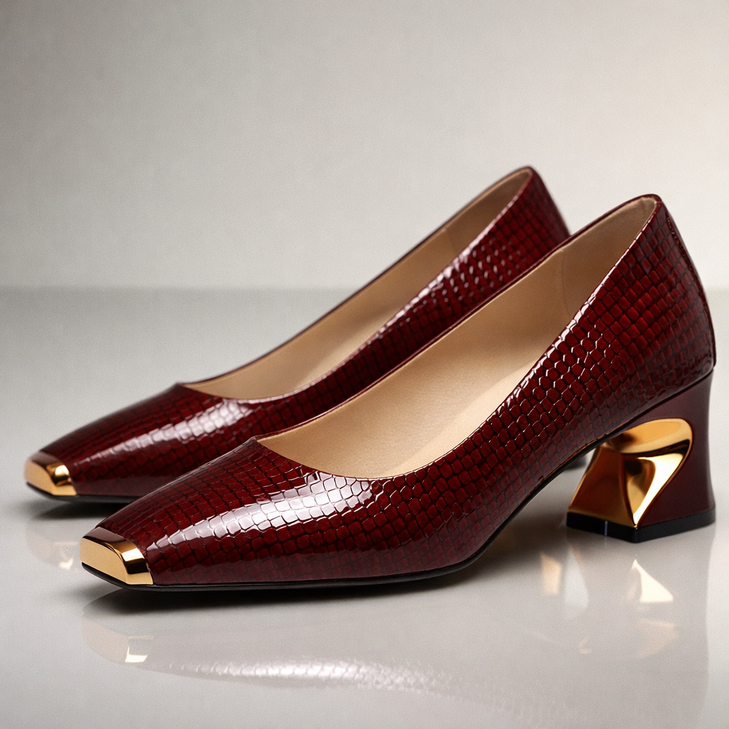 Aurea Crest Block Heels